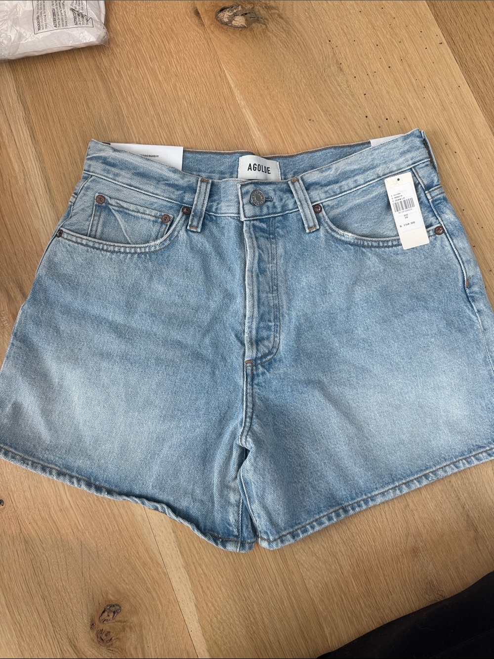 Agolde leith short Light Wash Denim Shorts